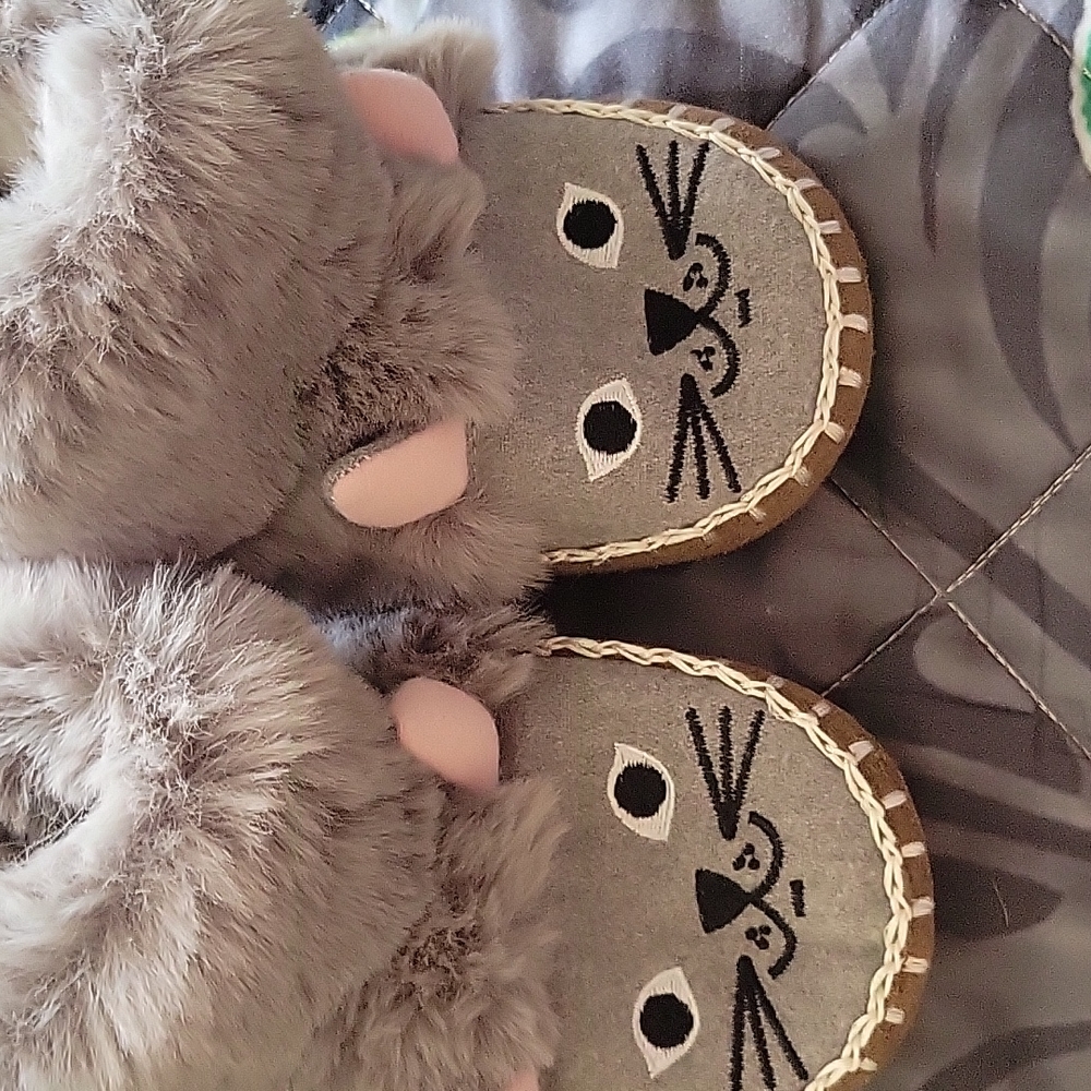 Hannah Andersson Kitten Critter Slippers Sz 9-10